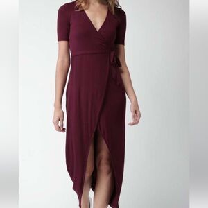 Burgundy Wrap Dress